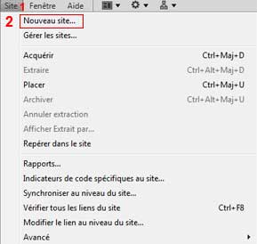 Gestion site Dreamweaver
