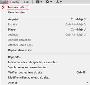 Gestion site Dreamweaver